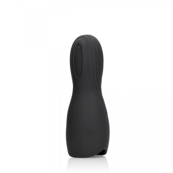 Vibrating Masturbator Sleeve - Licorice Black