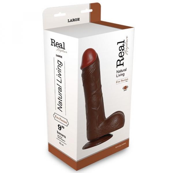 Wibrator-REALISTIC VIBRATOR REAL RAPTURE BROWN 9""""""""""""""""