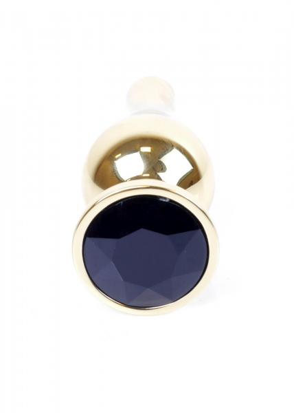 Plug-Jewellery Gold BUTT PLUG- Black