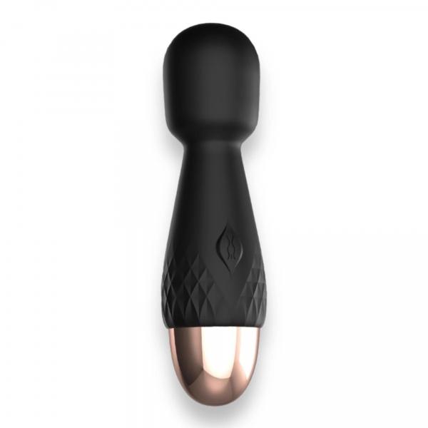 Power Escorts - Mini Wand De Luxe - Black - 11,6 Cm / 4.5 Inch Silicone Wand Massager