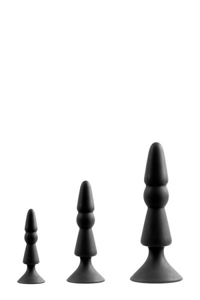 MENZSTUFF 3-PIECE ANAL CONE SET BLACK