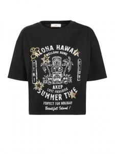 BAWEŁNIANY TSHIRT Z MODNYM PRINTEM