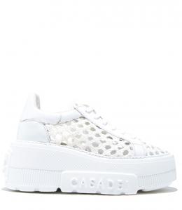 AŻUROWE SNEAKERSY NA PLATFORMIE Z LOGO \