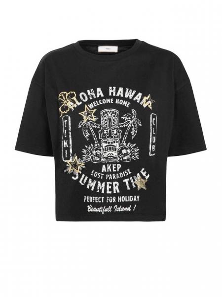 BAWEŁNIANY TSHIRT Z MODNYM PRINTEM