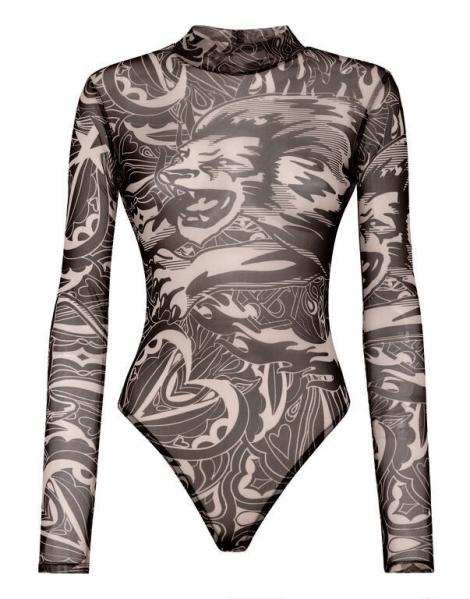 TRANSPARENTNE BODY W MODNY PRINT