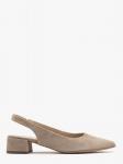 Beżowe czółenka z otwartą piętą typu slingback ELIZABETH
