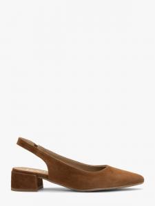 Brązowe czółenka slingback bez pięty ELIZABETH
