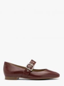 Bordowe baleriny damskie