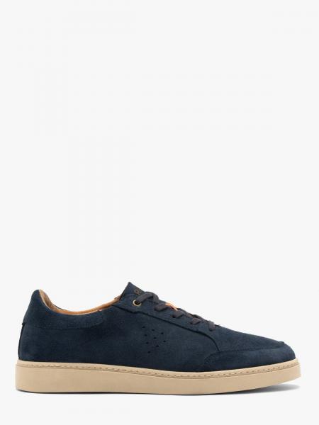 Granatowe welurowe sneakersy męskie KRISS