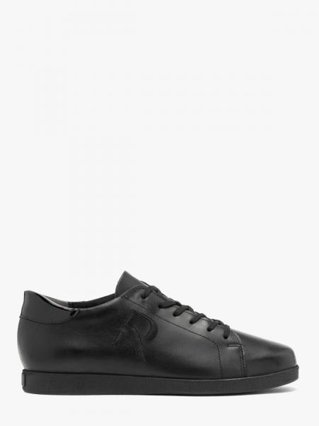 Czarne sneakersy ze skóry licowej ALIA
