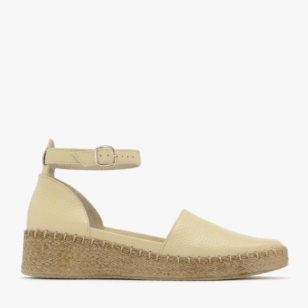 Waniliowe espadryle na platformie SUZI