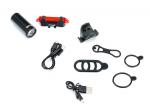 Zestaw lamp PROX PICTOR SET Czarny CREE 350lm + 10lm USB - Sklep firmowy ProRowery