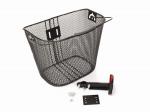 Koszyk na wspornik kier. HB-286 metalowy/metalowy klip-wysięg/ 35x25x26 czarny - Sklep firmowy ProRowery