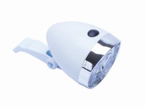 Lampa przód bateryjna 3-LED RETRO biała z włącz. 3xAAA z/uchwytem OEM - Sklep firmowy ProRowery