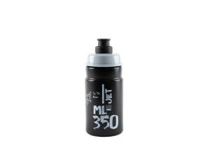 Bidon 0,35 l. Elite Jet Black Grey logo - Sklep firmowy ProRowery