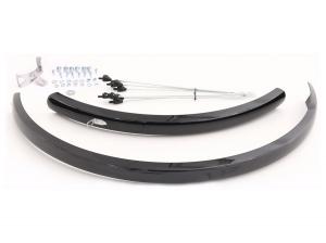 Błotnik 28 MR 28/53 p+t plastikowy czarny L-680/1185 + wsporniki - Sklep firmowy ProRowery