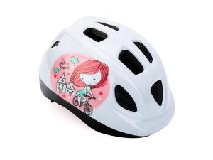 Kask rowerowy POLISPORT PRINCESS XS-46/53 biały/róż. - Sklep firmowy ProRowery