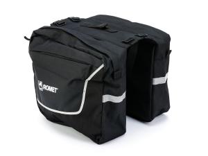 Sakwa dwukomorowa na bagażnik ROMET SH4-104G czarna 2 x 9L et/logo Romet - Sklep firmowy ProRowery