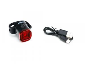 Lampa tylna 1-LED USB mod. R-6249T czarna et/logo ROMET