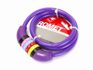 Zamknięcie na szyfr SL602 10x1000 /spirala/fiolet et/logo ROMET - Sklep firmowy ProRowery