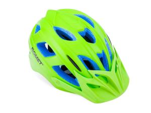 Kask rowerowy dziecięcy ROMET 509-1 zielony mat z daszkiem L (56-58) - Sklep firmowy ProRowery