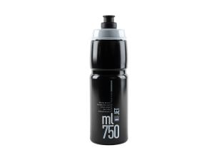 Bidon 0,75 l. Elite Jet Black Grey logo - Sklep firmowy ProRowery