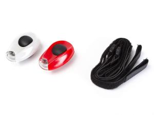 Zestaw lamp mini p+t 1-LED mod. JY-167 blister et/logo ROMET - Sklep firmowy ProRowery