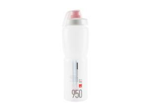 Bidon 0,95 l. Elite Jet Plus Clear Red logo - Sklep firmowy ProRowery