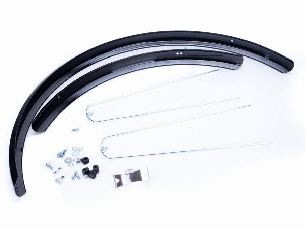 Błotnik 28 MR 28/53 p+t czarny plastikowy + wsporniki - Sklep firmowy ProRowery