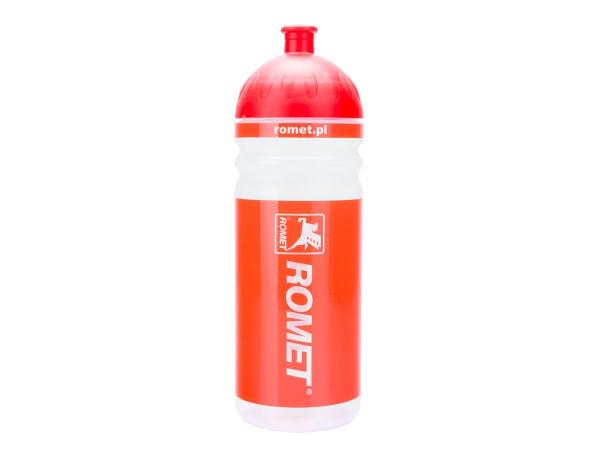 Bidon 0,7 l. przeźroczysto- czerwony, zakrętka/czerwona logo ROMET - Sklep firmowy ProRowery