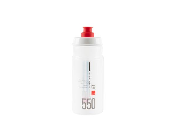 Bidon 0,55 l. Elite Jet Clear Czerwony - Sklep firmowy ProRowery