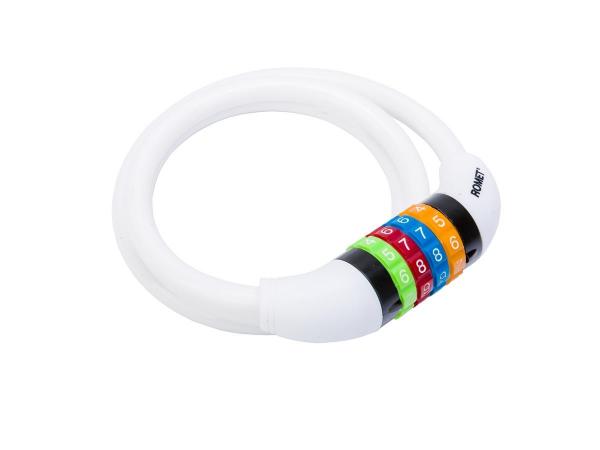 Zamknięcie na szyfr SL602 10x1000 /spirala/biały et/logo ROMET - Sklep firmowy ProRowery