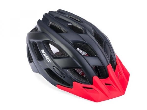 Kask rowerowy ROMET model 405 czarny z daszkiem. roz. M/L IN-MOLD NEW BOX ROMET