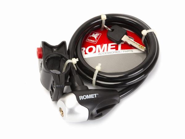 Zamknięcie na klucz SL576 10x1000 /pętla/czarny et/logo ROMET - Sklep firmowy ProRowery