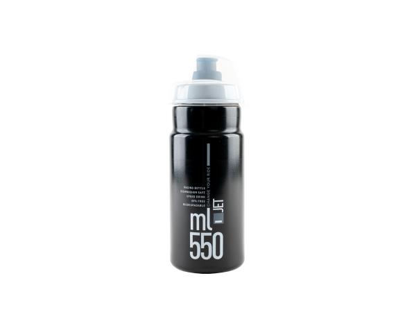 Bidon 0,55 l. Elite Jet Plus Black Grey logo - Sklep firmowy ProRowery