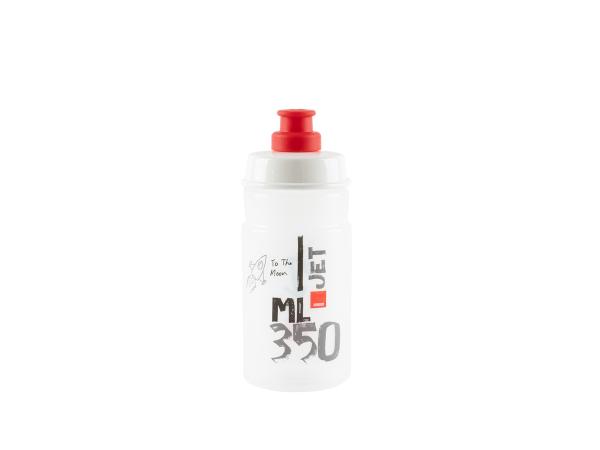 Bidon 0,35 l. Elite Jet Clear Red logo - Sklep firmowy ProRowery