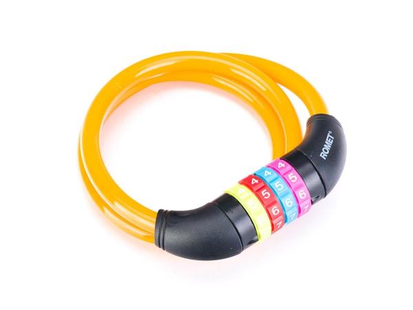 Zamknięcie na szyfr SL602 10x1000 /spirala/pomarańczowy et/logo ROMET - Sklep firmowy ProRowery