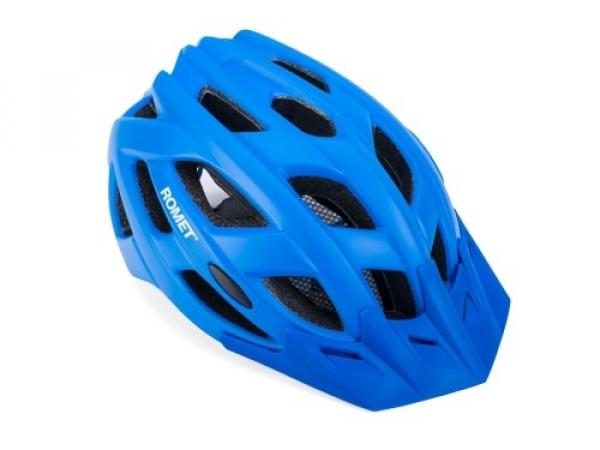 Kask rowerowy ROMET model 405 niebieski z daszkiem. roz. L/XL IN-MOLD BOX ROMET