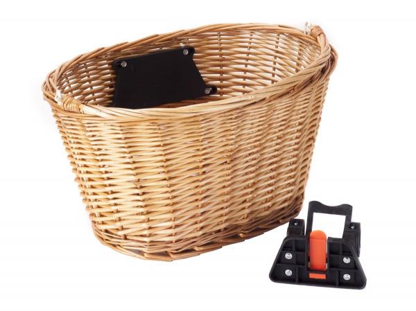 Koszyk na kierownicę wiklinowy RW002 / KLIP / 390X280X220 mm - Sklep firmowy ProRowery