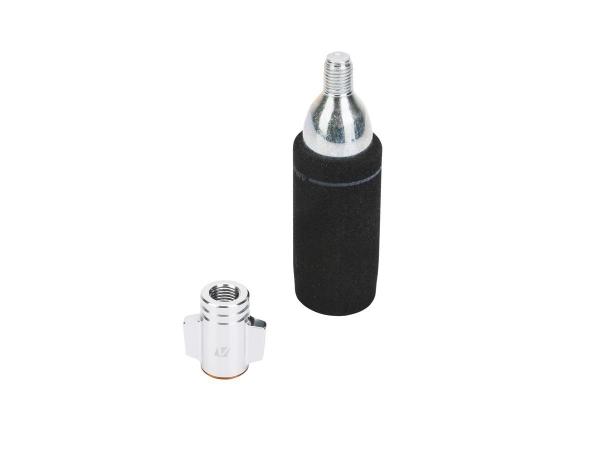Pompka na naboje CO2 mod. AC-09 AV/FV mini,AL srebrna AIRACE - Sklep firmowy ProRowery