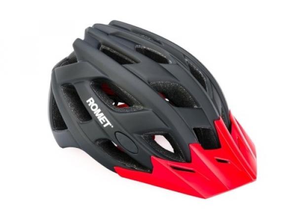 Kask rowerowy ROMET model 405 czarny z daszkiem