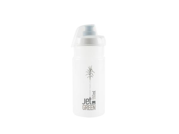 Bidon 0,55 l. Elite Jet Green + Clear Grey logo 550 ml - Sklep firmowy ProRowery