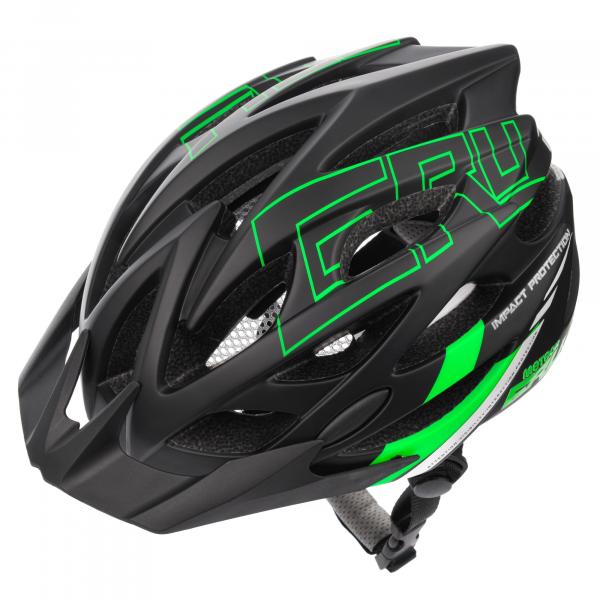Kask rowerowy Meteor Gruver S 52-56 cm black/green - Sklep firmowy ProRowery