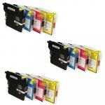 3x Tusze Zamienniki LC-985 CMYK do Brother (LC985VALBP) (komplet) - DARMOWA DOSTAWA w 24h