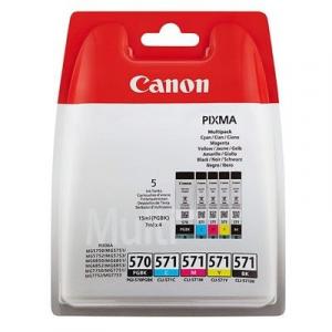 Tusze Oryginalne Canon PGI-570/CLI-571 CMYK (0372C004, 0372C006) (komplet) - DARMOWA DOSTAWA w 24h