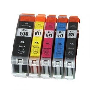Tusze Zamienniki PGI-570/CLI-571 CMYK do Canon (0372C004) (komplet) - DARMOWA DOSTAWA w 24h
