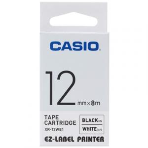 Taśma Barwiąca Oryginalna Casio XR-12WE1 (XR12WE1) (Biały) (12 mm, 8 m) - DARMOWA DOSTAWA w 24h