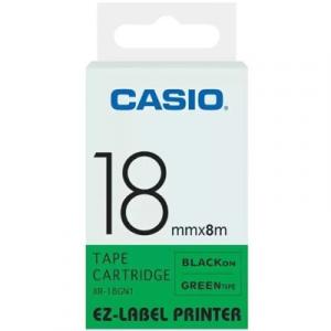 Taśma Barwiąca Oryginalna Casio XR-18GN1 (XR18GN1) (Zielony) (18 mm, 8 m) - DARMOWA DOSTAWA w 24h