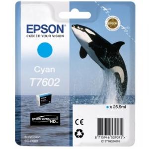 Tusz Oryginalny Epson T7602 (C13T76024010) (Błękitny) - DARMOWA DOSTAWA w 24h