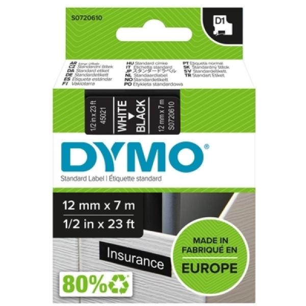 Taśma Barwiąca Oryginalna DYMO D1-45021 (D1-45021) (Czarny) (12 mm, 7 m) - DARMOWA DOSTAWA w 24h